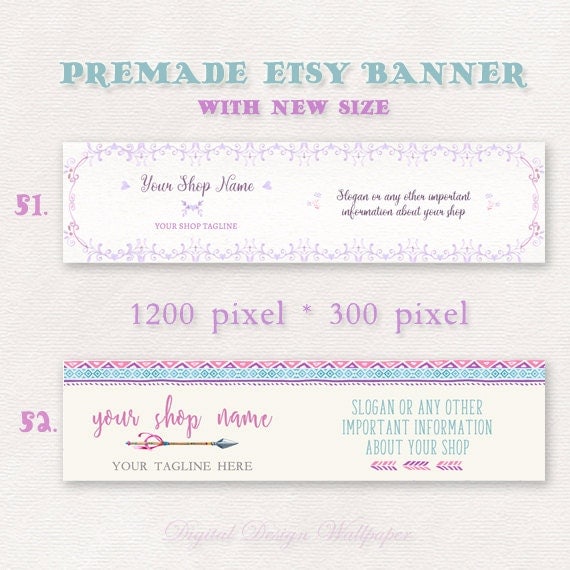 Etsy Shop Banner Etsy banner Shop Banner by DigitalDesignPaper