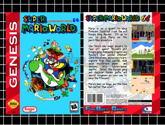 SPECIAL ORDER Super Mario World 64 Custom Sega by FanBrewGames