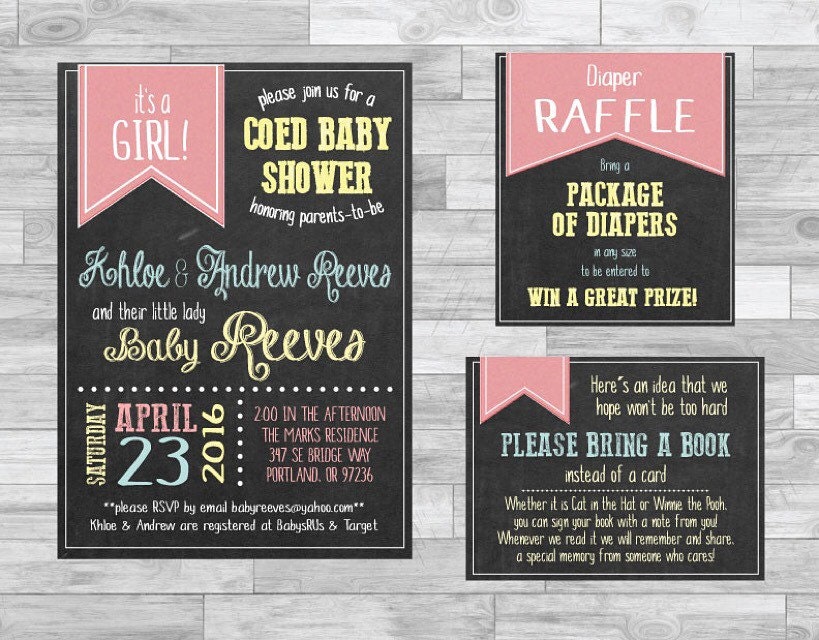 Coed baby shower digital baby shower coed boy baby shower
