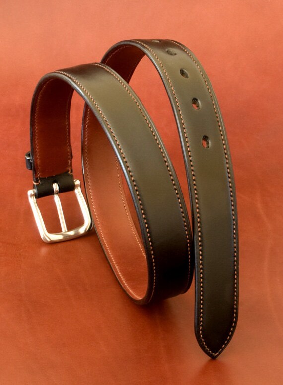 Hand made and stitched leather Belt 32 mm
