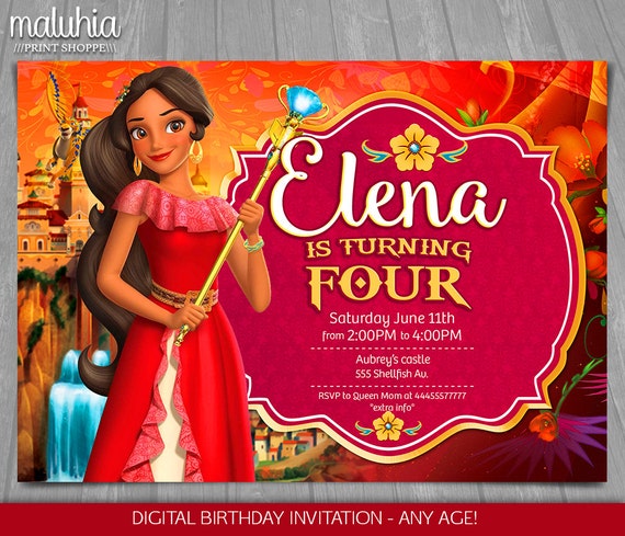 Elena Of Avalor Invitation Template 2