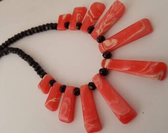 Necklace pink stones Argentina rhodochrosite &