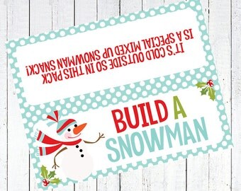 build a snowman bag toppers printable - Build A Snowman Bag Toppers Printable