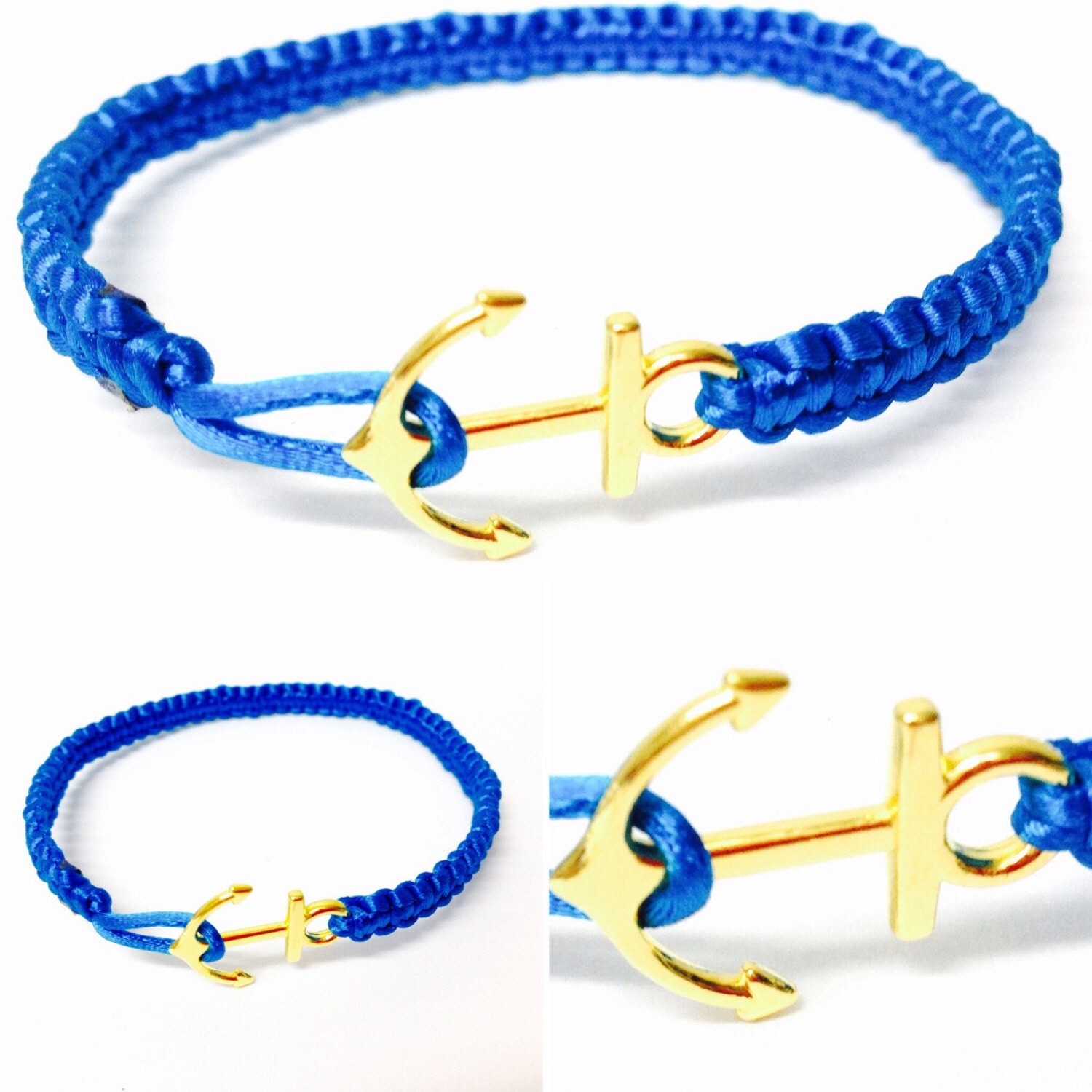 Anchor Bracelet Anchor Macrame Bracelet Nautical Bracelet