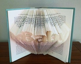 Custom Baby Gift, Baby Shower Decor, Book Folding Sculpture