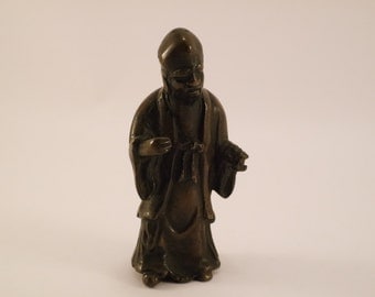 Statuette de Fukurokuju en bronze Japon XIXème siècle