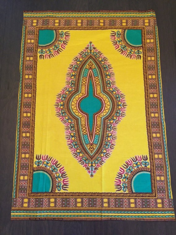 Dashiki fabric by the 2 Panels Angelina Fabric African