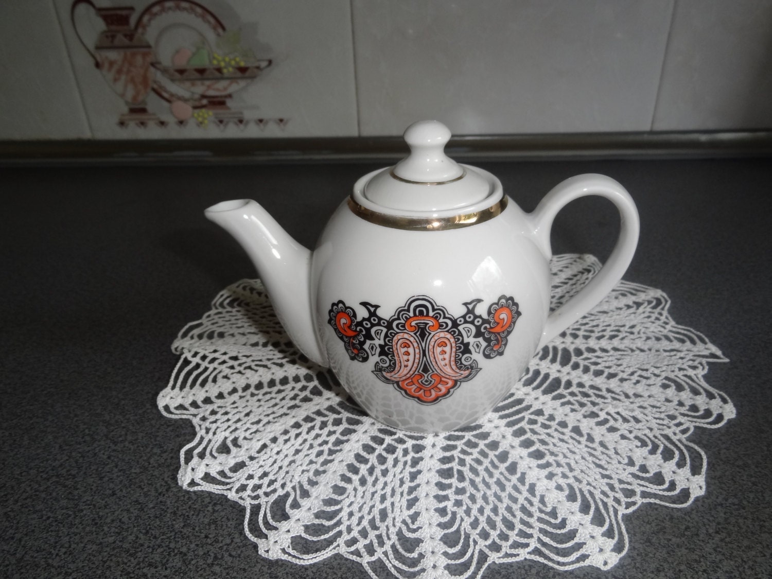 RPR Vintage Porcelain Teapot, made in Soviet Latvia, USSR, Riga ... RPR Vintage Porcelain Teapot, made in Soviet Latvia, USSR, Riga ...