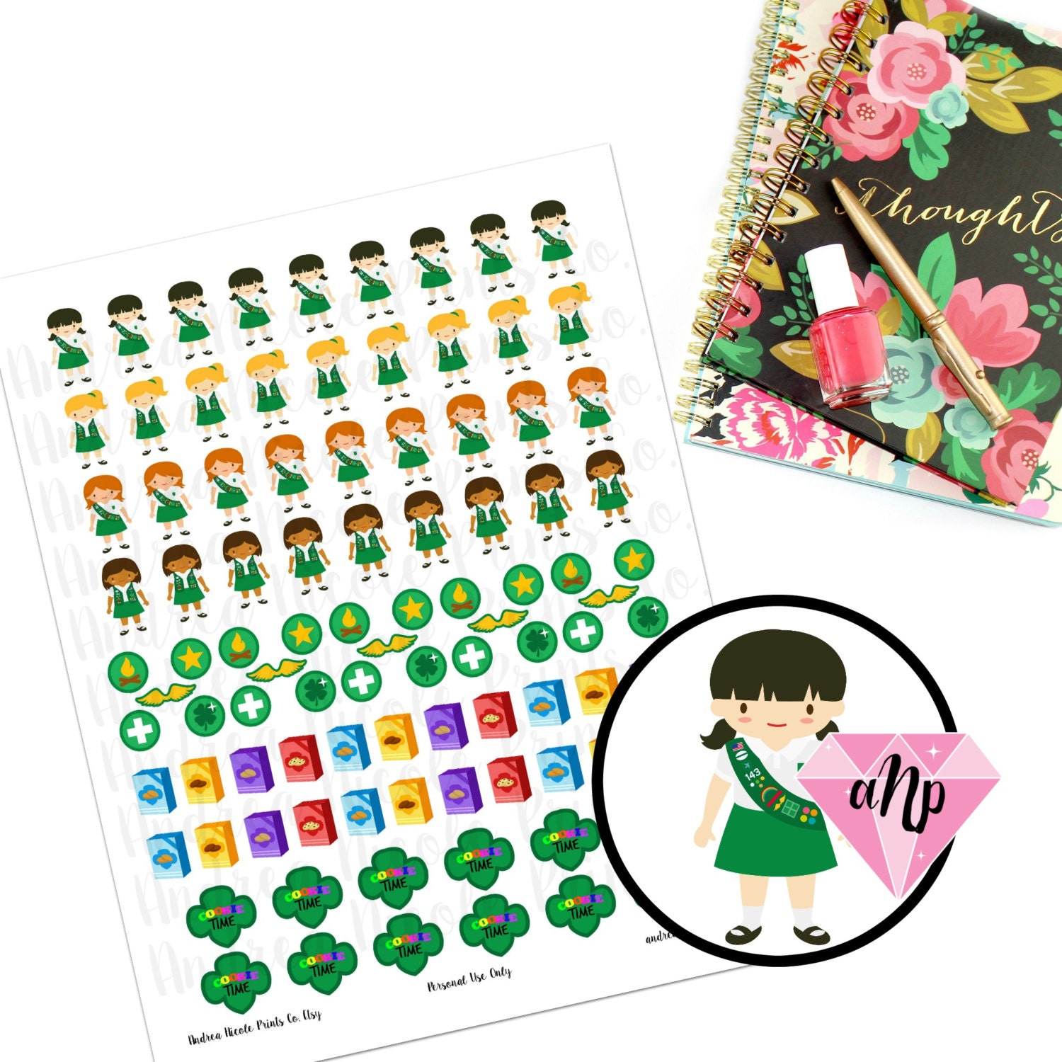 Printable Girl Scout Troop Planner Sticker