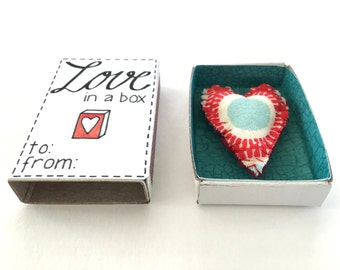 Heart Diorama, Matchbox Diorama, Matchbox Art, Valentine's Day Present, Small Present
