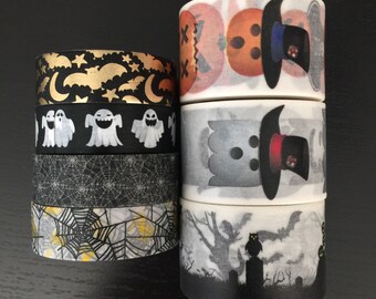 CLEARANCE! 24" SAMPLES of Halloween washi tape (M110)
