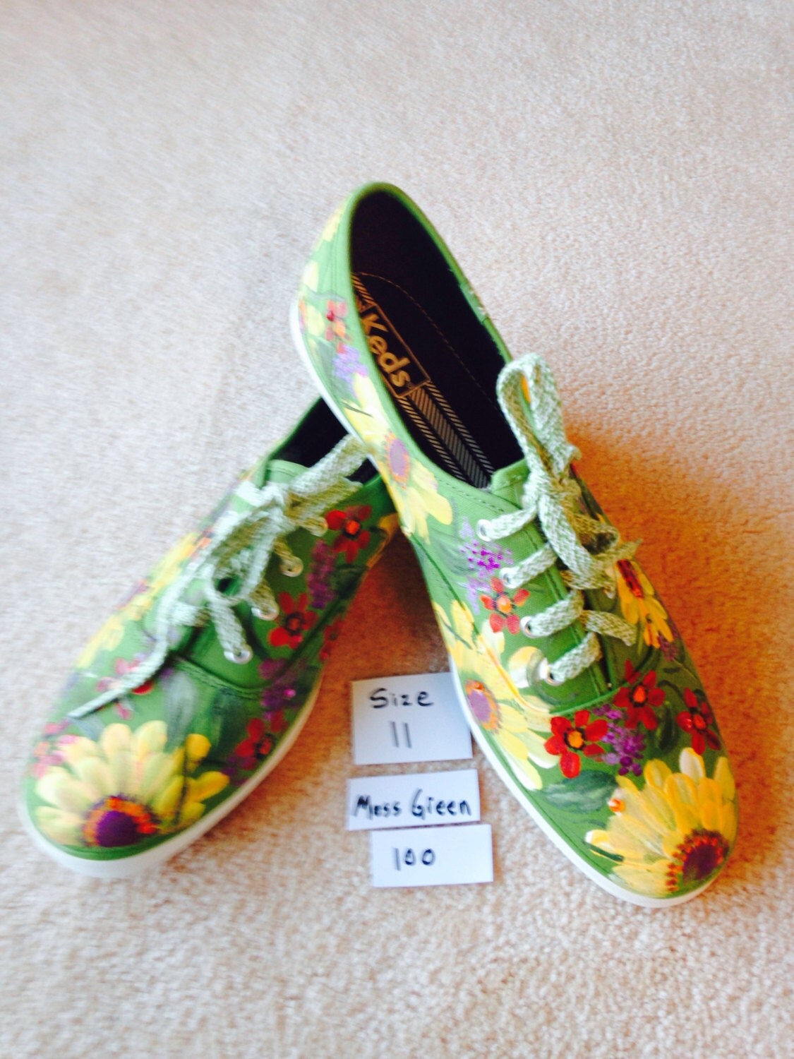 Hand painted Ked Tennis shoes by Petalpushers82 on Etsy