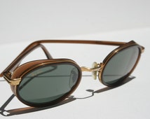 Lunettes Vintage PS. 104 En Titane Or/argent - Demi-monture NOS, Jamais Portées