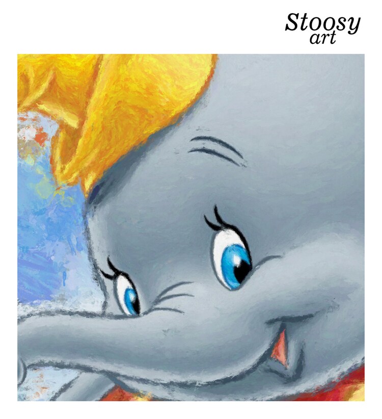 dumbo print nursery elephant decor disney baby room by Stoosyart