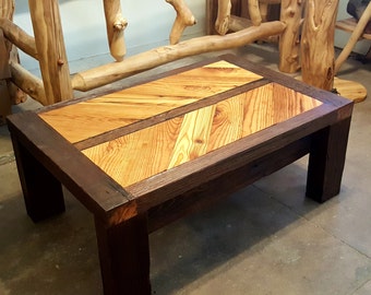 Rustic Reclaimed Wood Coffee Table, 100+ Year Old Wood, Barn Wood Coffee Table