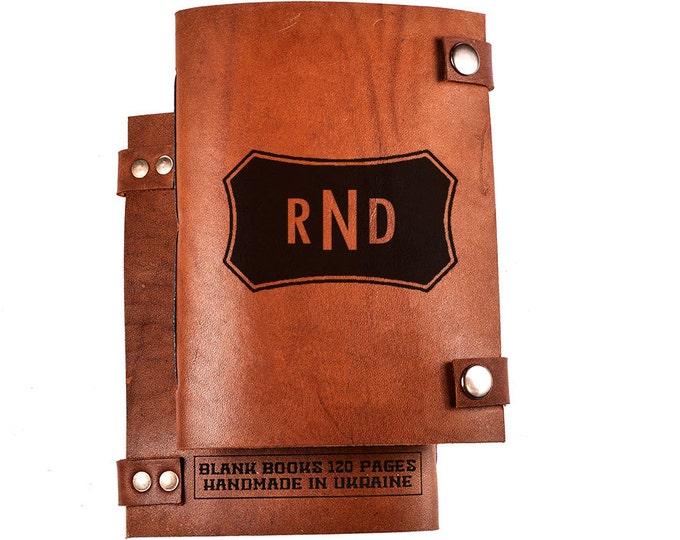 Personalized journal - custom initials - free personalization - custom monogram - personalized notebook - custom notebook - leather notebook