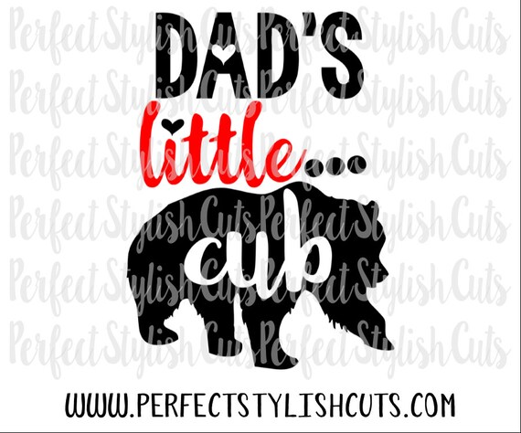 Download Dad's Little Cub SVG DXF EPS png Files for Cutting