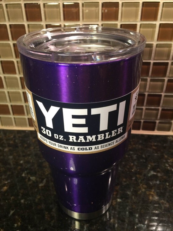 Custom YETI 30 oz Rambler Sparkly Purple / Powder Coated