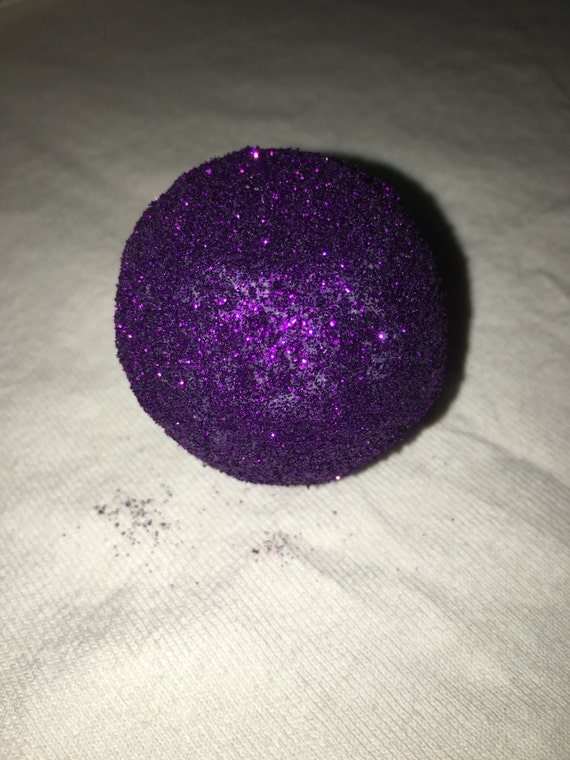 Deep purple 1 oz glitter bath bomb // by MaryJanesBathandBody