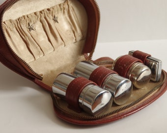 vintage leather shaving kit