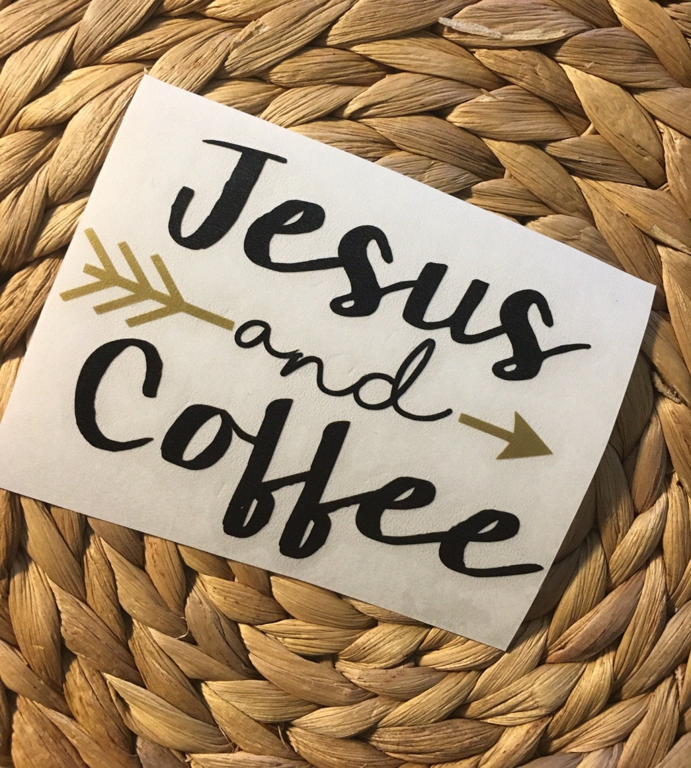 Jesus And Coffee Vinyl Decal