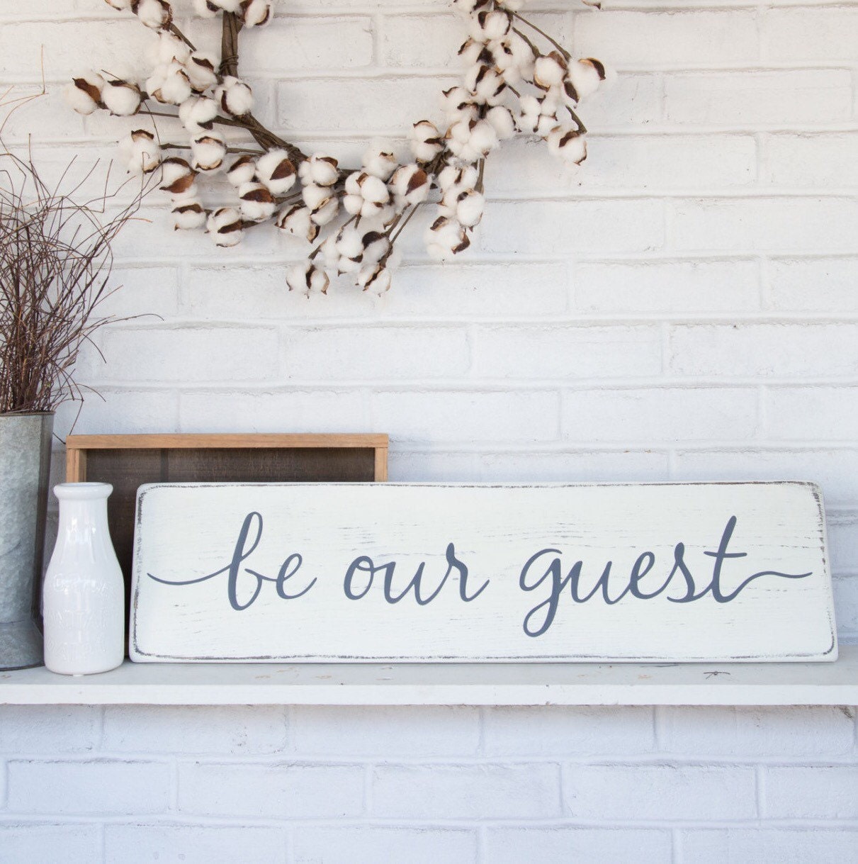 Be our guest rustic wood sign guest room sign rustic