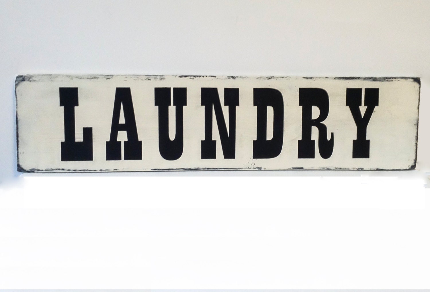 wood laundry signs