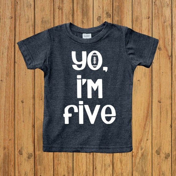 Boys fifth birthday shirt five year old birthday shirt Yo