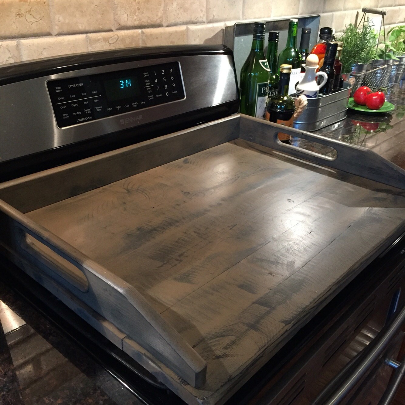 Noodle Tray/Stove Cover Serving Tray Wood Tray Rustic