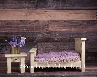 Digital Backdrops/Props (Newborn Bed Prop Multi-toned Wood Backdrop) Digital Download