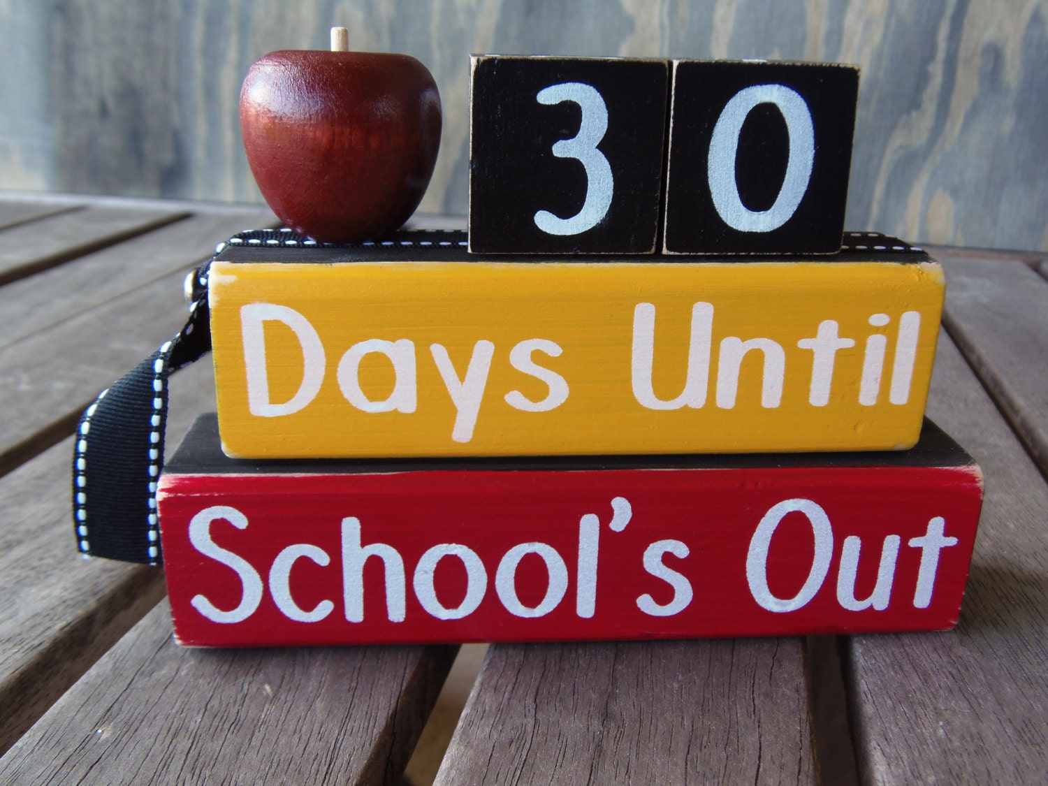 Reversible School Countdown School's Out Schools In hand