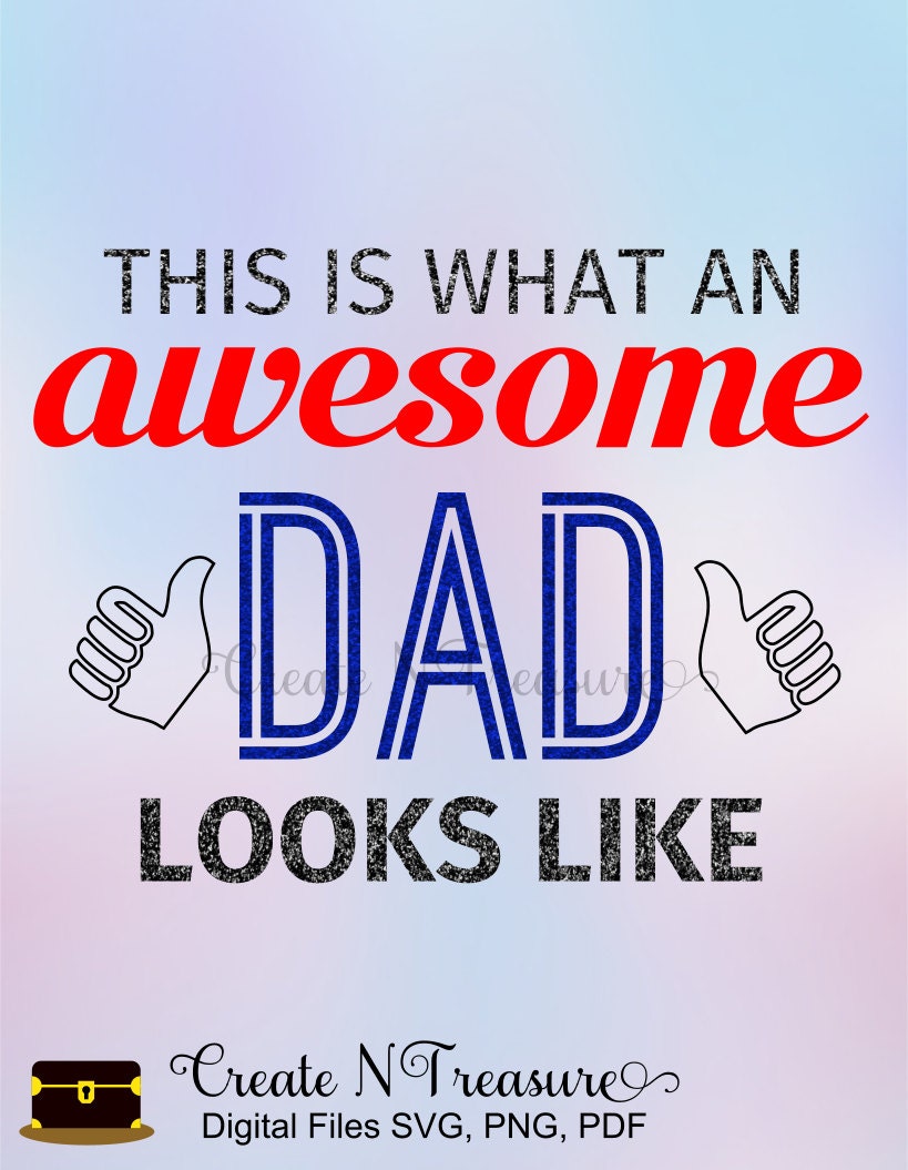 Download Father's Day Awesome Dad SVG cutting file for Silhouette
