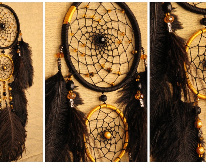 Dreamcatcher Gold of the Incas Dream Catcher Large Dreamcatcher Dream сatcher gift idea dreamcatcher boho dreamcatchers wall handmade gift