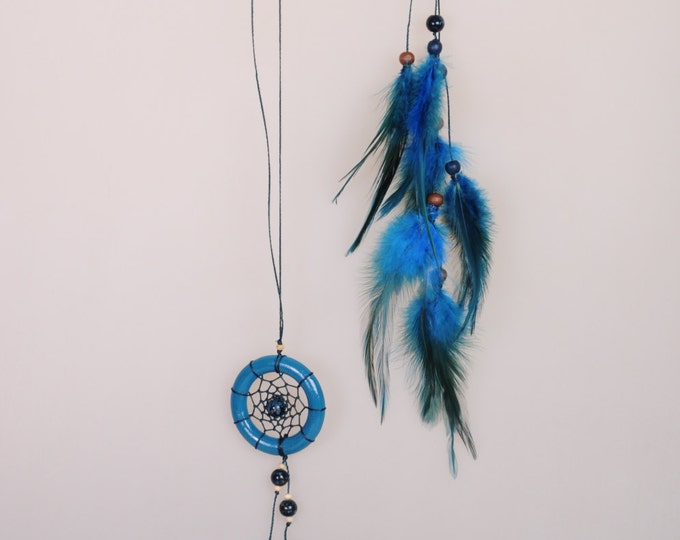 Blue Baby Mobile handmade exclusive Dreamcatcher bedroom Baby Mobiles bedding Blue DreamCatcher Dreamcatchers Christmas present blue balance