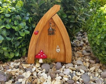 Outside garden Fairy Door Elf Door Bird Cage Beautiful Handmade
