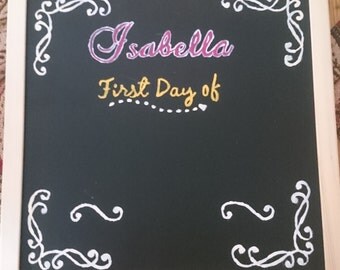 First day chalkboard