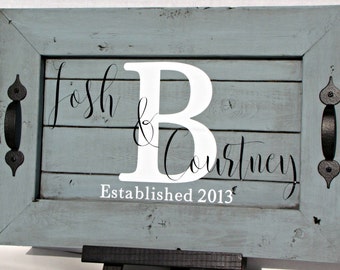Personalized Wood Tray, home decor, kitchen decor, distressed tray, rustic decor, personalized gift, rustic wood tray