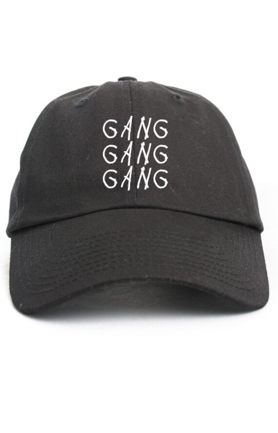 Gang Gang Gang Custom Black Unstructured Baseball Dad Hat Cap