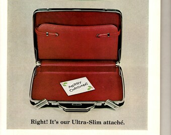 Anuncio revista del Vintage de la ultra slim agregado American Tourister maletas 1966 1708