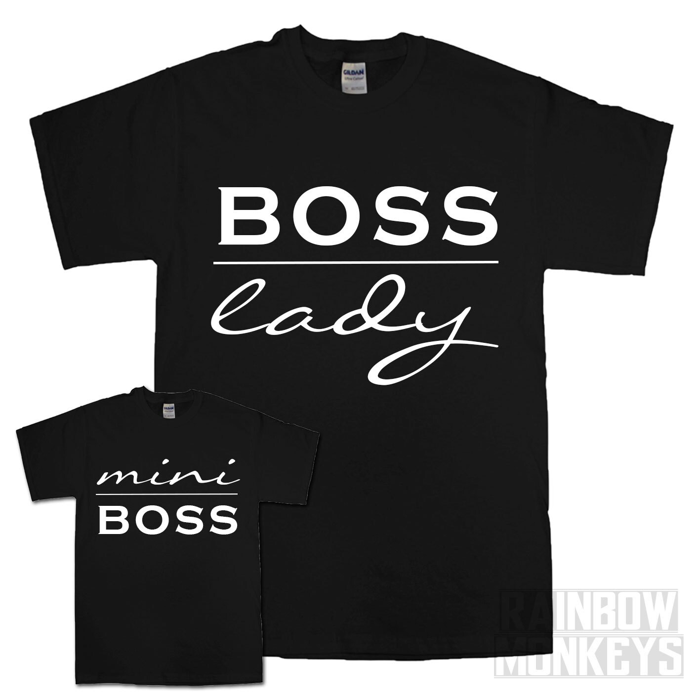 boss lady and mini boss t shirts