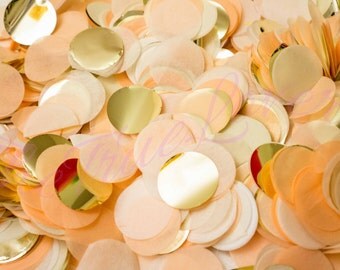 Peach/ Gold/ Champagne/ wedding confetti ,birthday,table confetti, noel, christmas ,confetti toss,ballon confetti, Baby Shower,Weddings