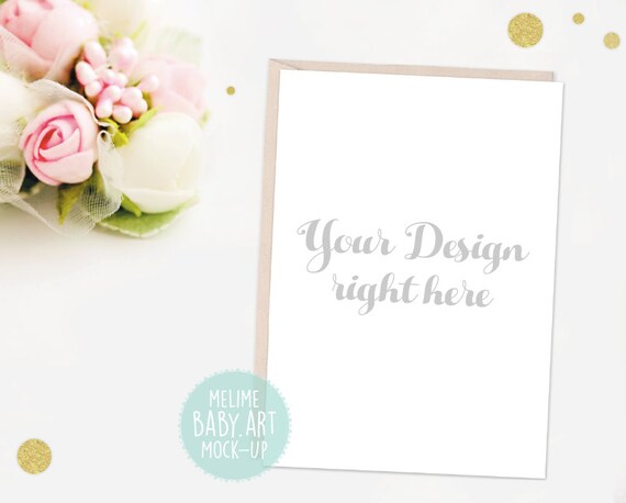 Download Card Mockup Wedding Invitation Mockups 5x7 invite Mockup