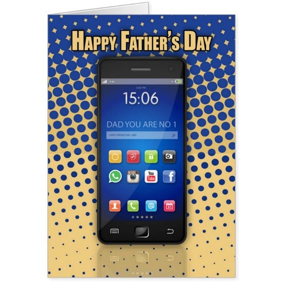 Father's Day Card Mobile Cell Phone / Mobile Phone Dad