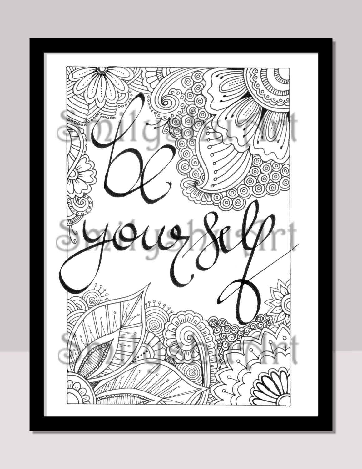 Be Yourself Instant Download Print Color Frame Gift Lift