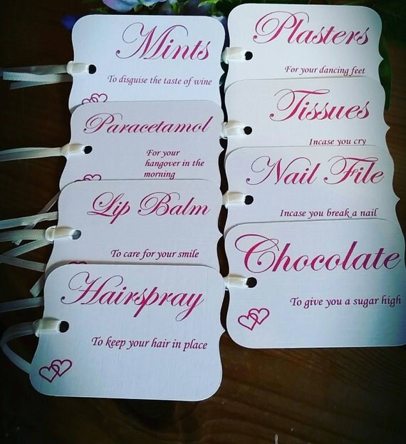 Bridesmaid tags fully personalised upon request