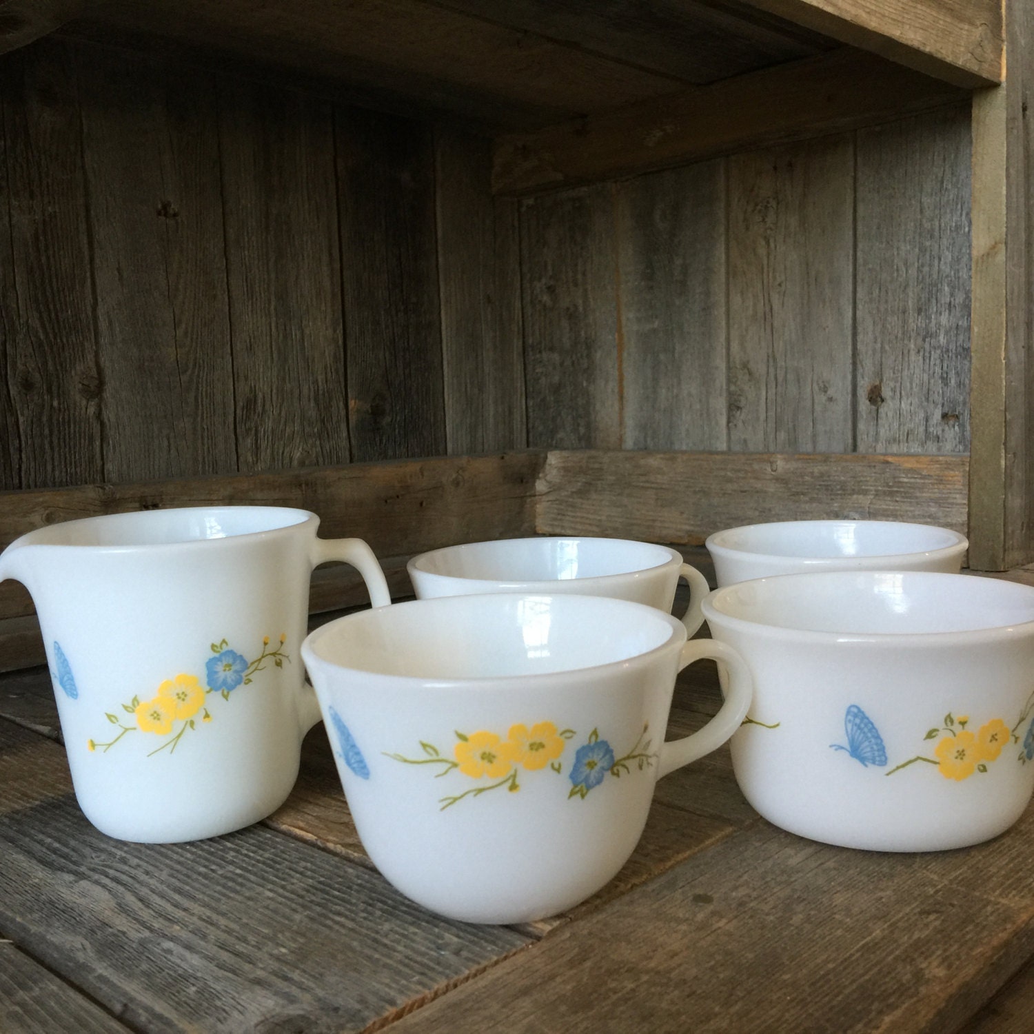 Vintage Pyrex Flirtation Tea Set by EasyAsPieVintage on Etsy