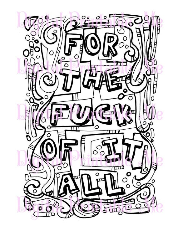 pages from swear words coloring book - photo #48