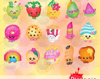 Voucher code buy1get1 Cute foods and things Digital Clipart for Personal Use / INSTANT DOWNLOAD