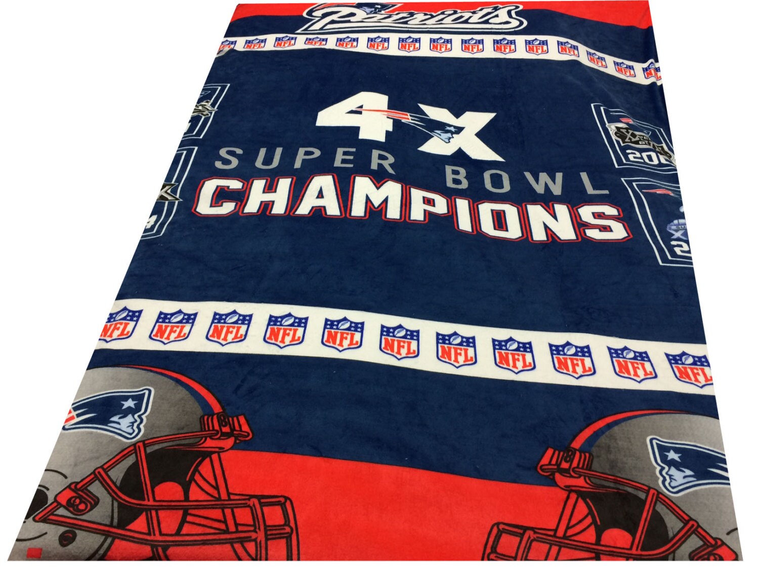 New England Patriots Fleece Blanket Reversible Soft by KSPORTSMALL