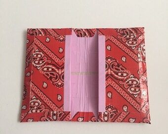 Bandana and baby pink business card holder